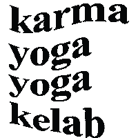 karmayoga yoga karma do good half moon Sticker