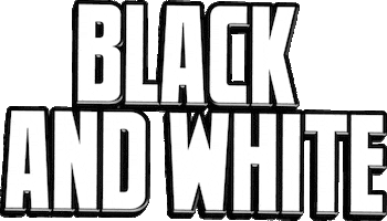 black and white text Sticker