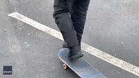 Rad Boys: Cool Cop Shows Off Skating Skills at Virginia Beach