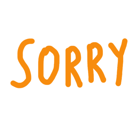 Sorry Orange Sticker