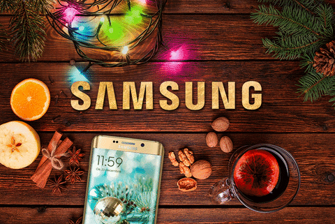christmas greetings GIF by Samsung