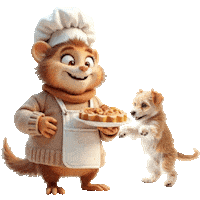 The Baker Hungry Dog Sticker