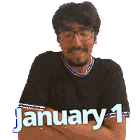 January 1 Sticker