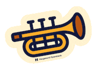 Sound Trumpet Sticker by HaugesundSparebank