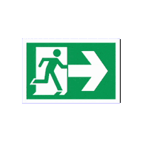 Flee Emergency Exit Sticker