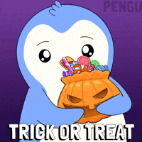 Scared Trick Or Treat GIF by Pudgy Penguins