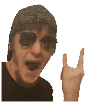 Rock On Party Sticker