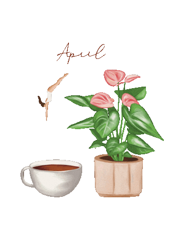 Coffee April Sticker