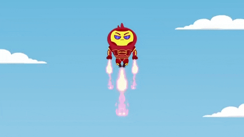 iAM_Learning giphygifmaker flying iron man super hero GIF