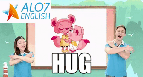 alo7 english hug GIF by ALO7.com