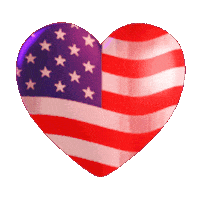 4Th Of July Love Sticker by PEEKASSO