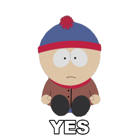Stan Marsh Yes Sticker by South Park