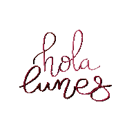 similaresdesign lettering hola lunes rojo Sticker