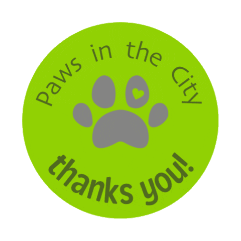 Thanks Thank You Sticker by Paws in the City