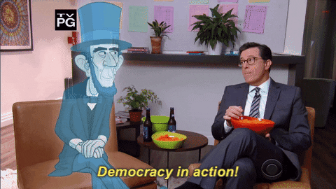 election 2016 democracy GIF by The Late Show With Stephen Colbert