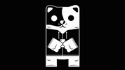 Eat Black And White GIF