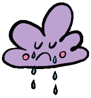 Sad Rain Sticker