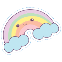 Rainbow Holi Sticker