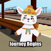 Train Travel Commuting GIF by Llamaozi