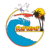 RIPNDIP_CAT alien skate surfer skaters Sticker