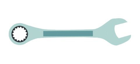 Tool Wrench Sticker by Cristiana Oprea