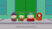 eric cartman shut up GIF by South Park 