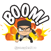soegimitro jump boom lucu motivasi Sticker