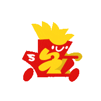 Snoonu delivery fries food delivery snoonu Sticker