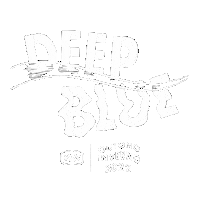 Deep Blue Sticker by Oceano Surfwear