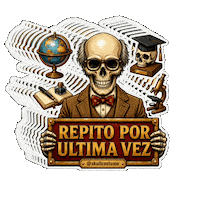 Skull Repetir Sticker