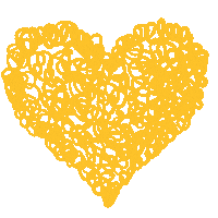 alinnerodrix love heart amor yellow Sticker