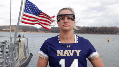 Womens Lacrosse Captain GIF by Navy Athletics