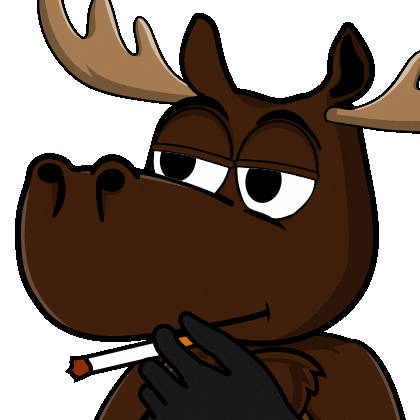 DoYouMoose nft smoke annoyed smoking Sticker