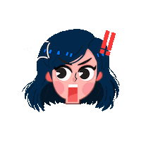 Shocked Girl Sticker