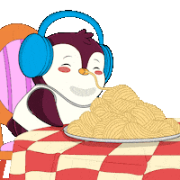 Hungry Dinner Sticker by Pudgy Penguins