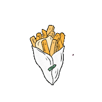 Hungry French Fries Sticker by Boerentrots
