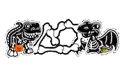 T-Rex Halloween Sticker by Autumn Oaks
