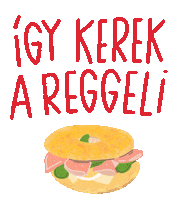 felegyhazipekseg bagel kaja piknik reggeli Sticker