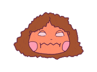 Zlaik_ girl sad pastel curly hair Sticker