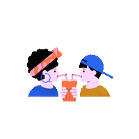 vbaudrier hot summer friends drink Sticker