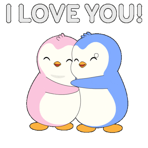 I Love You Hug Sticker by Pudgy Penguins