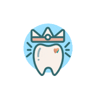 Crown Dentist Sticker by Ezmo Dental