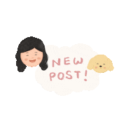 byngilus dog girl new post Sticker