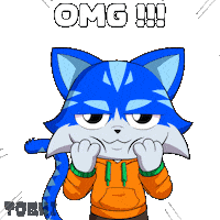 Cat Wow Sticker by Toshithecat