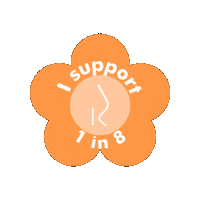 Orange Flower Support Sticker by Reproductive Fertility Center