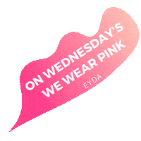 On Wednesday We Wear Pink Sticker by eyda