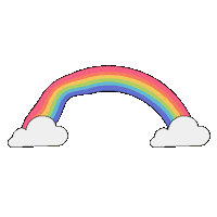 michellepastelle rainbow pastel girly regenbogen Sticker