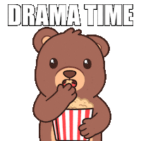 Teddy Bear Popcorn Sticker by BEARISH