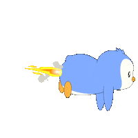 Penguin Flying Sticker by Pudgy Penguins