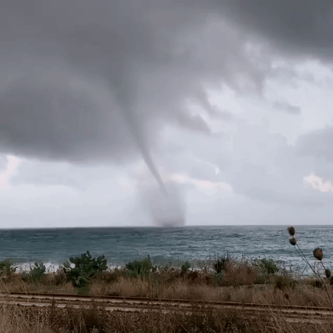 Waterspout Spotted Off Italy's Calabrian Coast